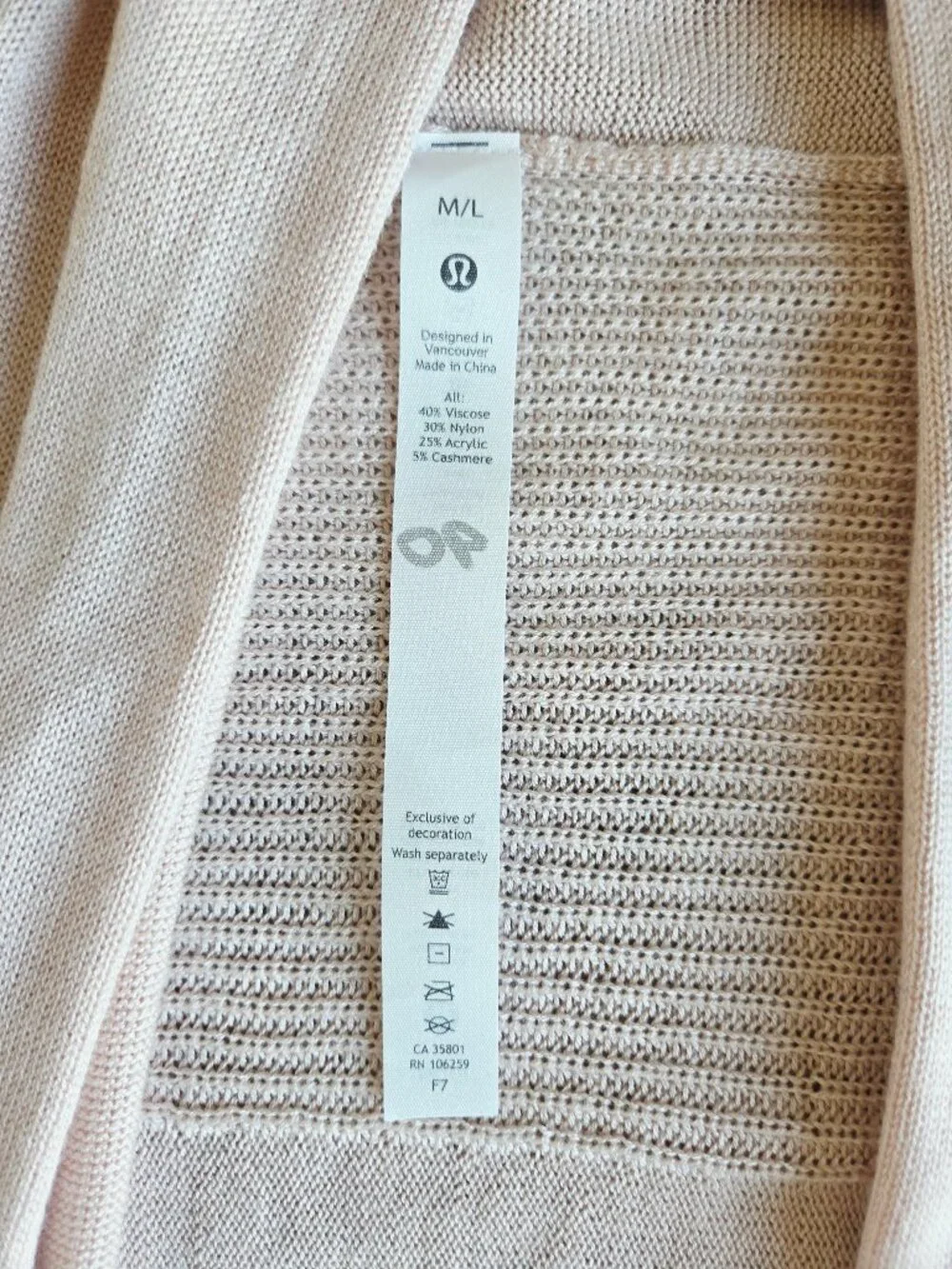 lululemon athletica measurements only